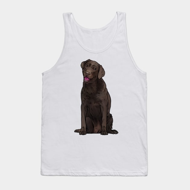 Chocolate Labrador Retriever Dog Chocolate Lab Tank Top by whyitsme